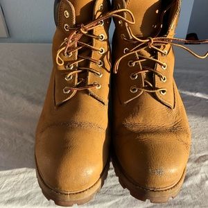 Men’s Timberland work boots.